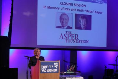 Shai Abramson, Consultant at The Asper Foundation-Israel, gave the formal address at the Closing Session in Memory of Izzy and Babs Asper